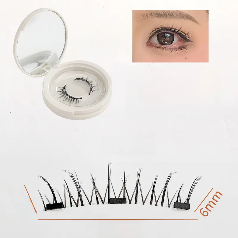 Magnetic Suction False Eyelashes Clip Set Pink