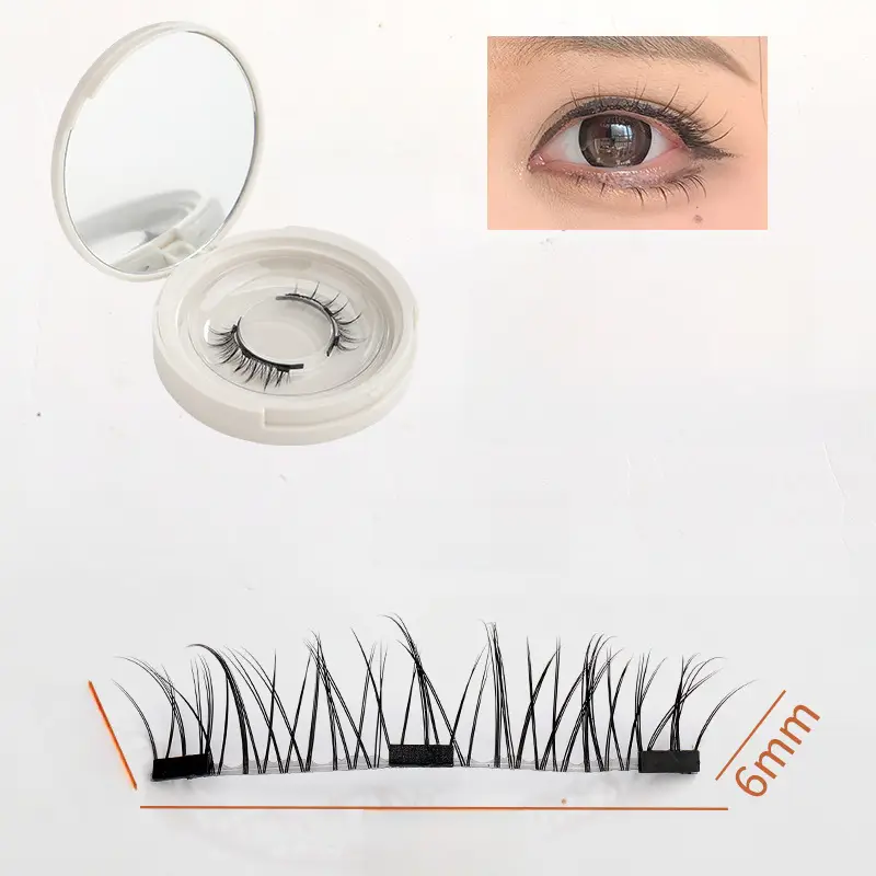 Magnetic Suction False Eyelashes Clip Set Pink