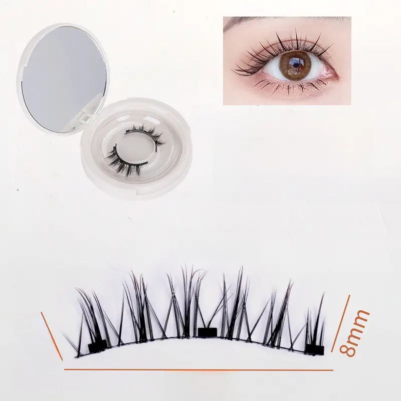 Magnetic Suction False Eyelashes Clip Set Pink