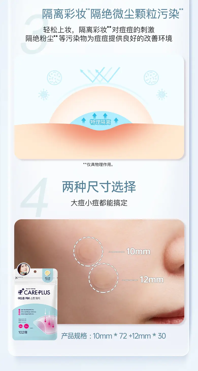 Korea Care-Plus Invisible Acne Patch 960g — feature 7