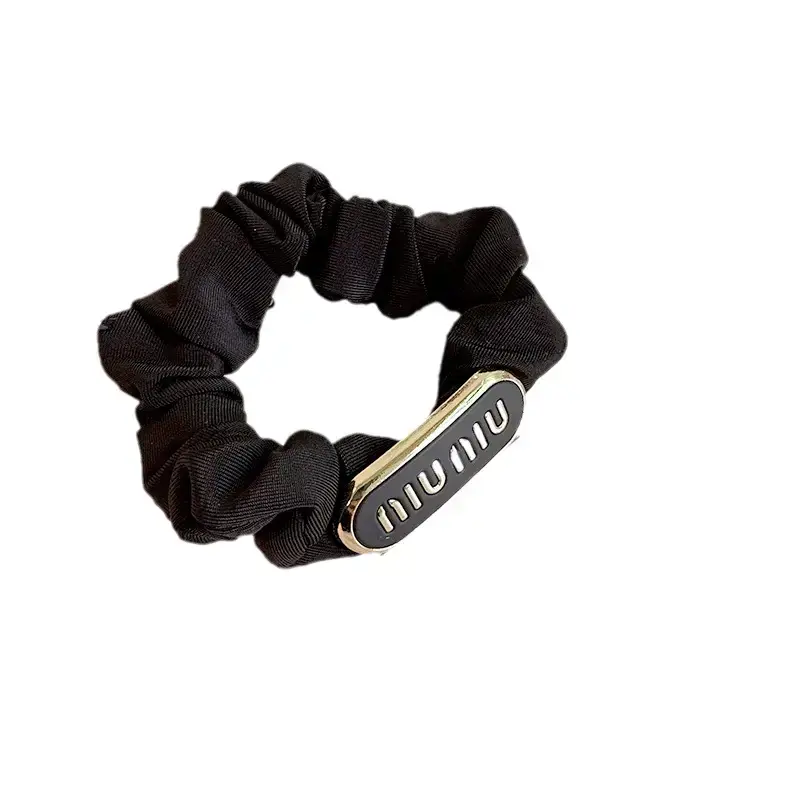 Black Gold Niu Letter Hair Tie for Women