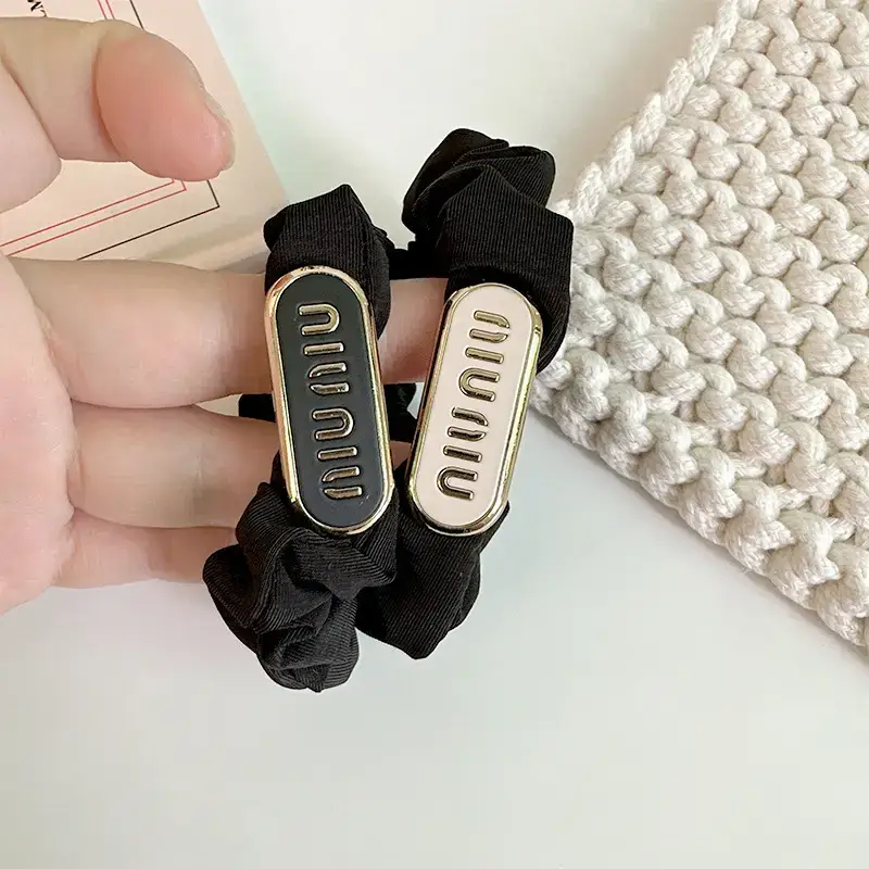 Black Gold Niu Letter Hair Tie for Women — feature 20