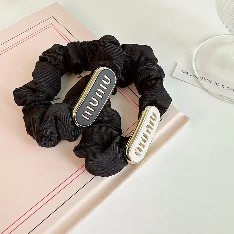 Black Gold Niu Letter Hair Tie for Women — feature 22
