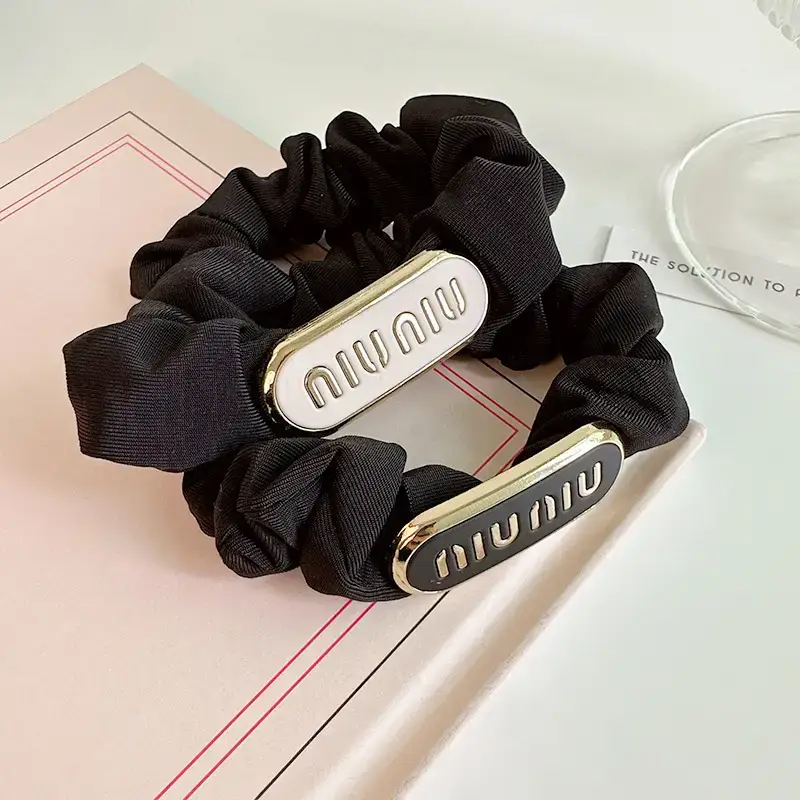 Black Gold Niu Letter Hair Tie for Women — feature 23