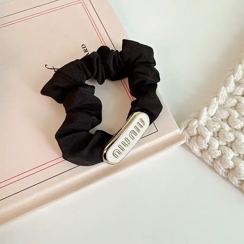 Black Gold Niu Letter Hair Tie for Women — feature 24