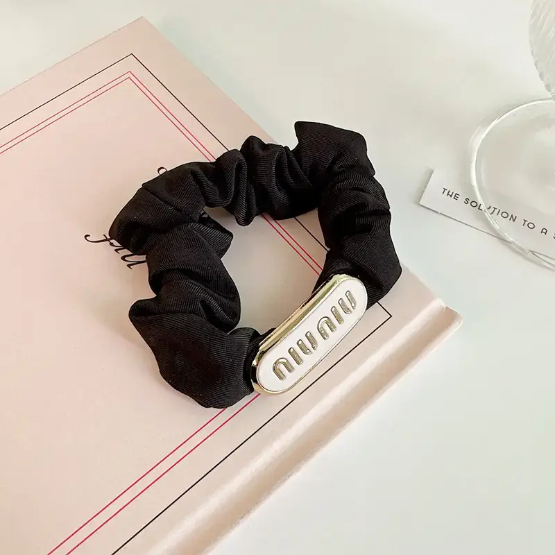 Black Gold Niu Letter Hair Tie for Women — feature 25