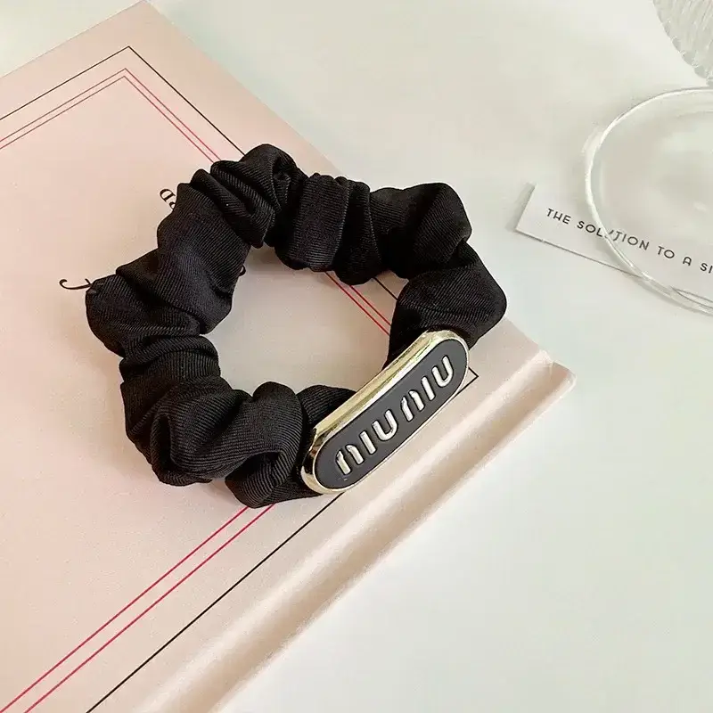 Black Gold Niu Letter Hair Tie for Women