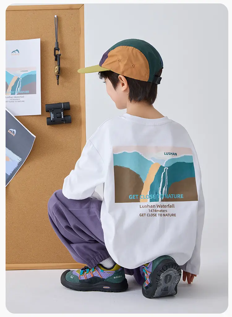 Haima Boys Yellow Long Sleeve T-Shirt 2026 Spring 180g — feature 12