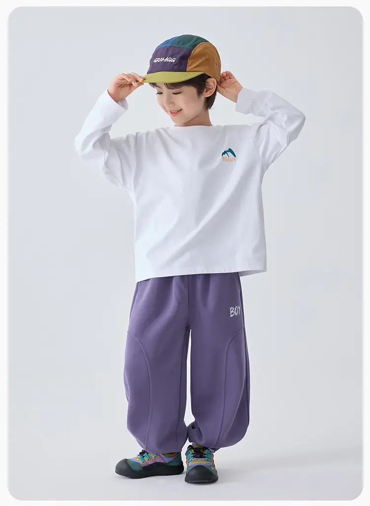 Haima Boys Yellow Long Sleeve T-Shirt 2026 Spring 180g — feature 13