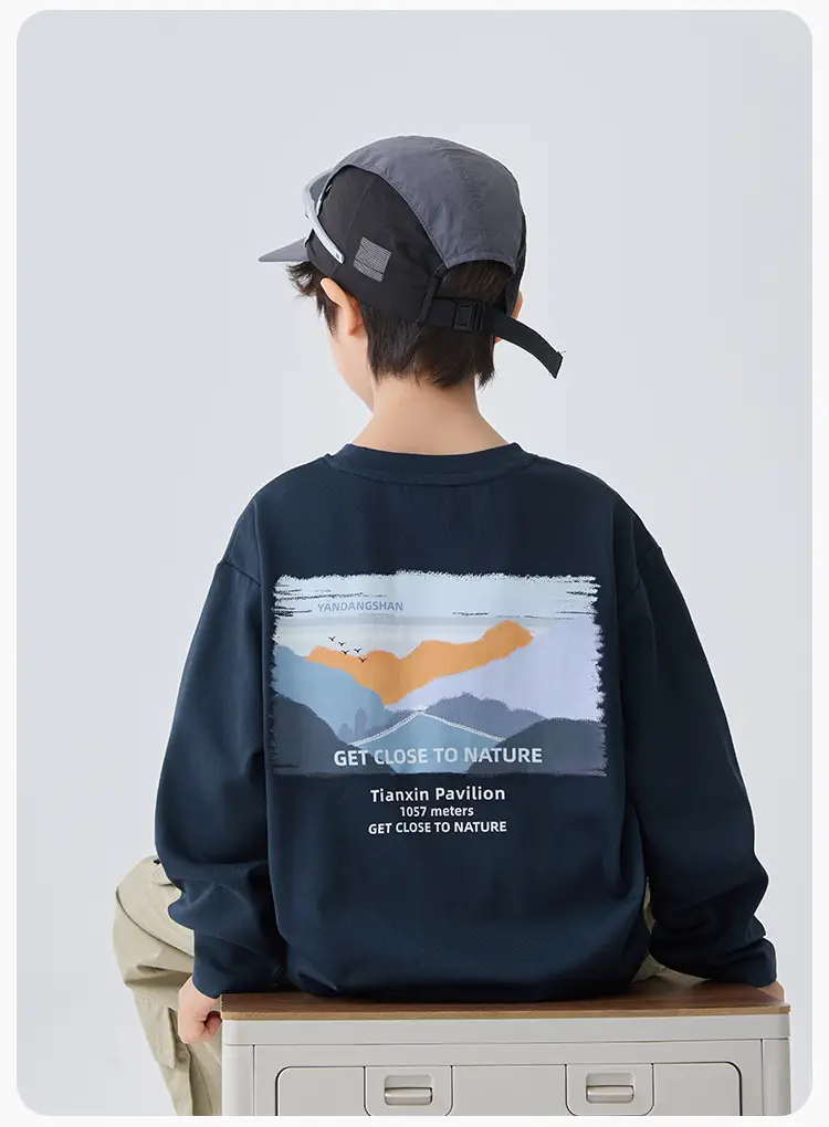 Haima Boys Yellow Long Sleeve T-Shirt 2026 Spring 180g — feature 14