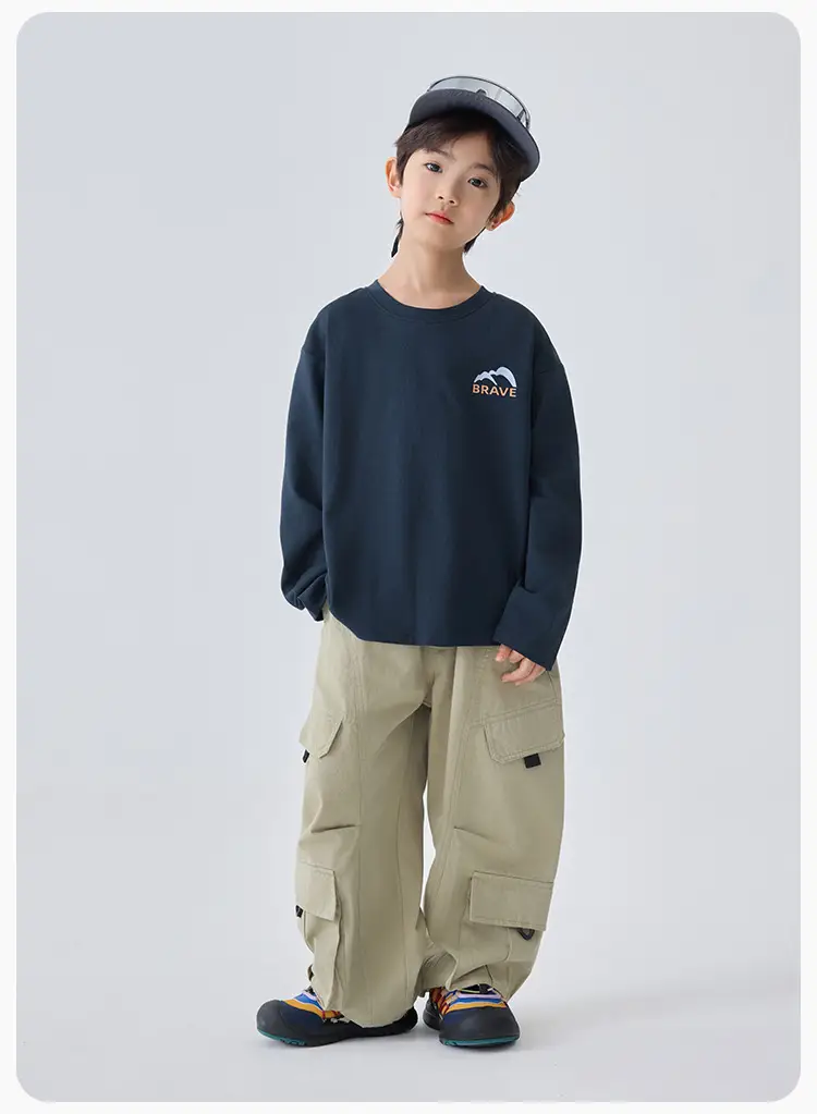 Haima Boys Yellow Long Sleeve T-Shirt 2026 Spring 180g — feature 15