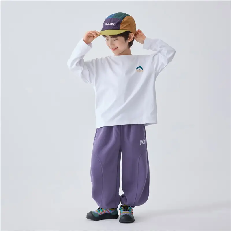 Haima Boys Yellow Long Sleeve T-Shirt 2026 Spring 180g - Image 2
