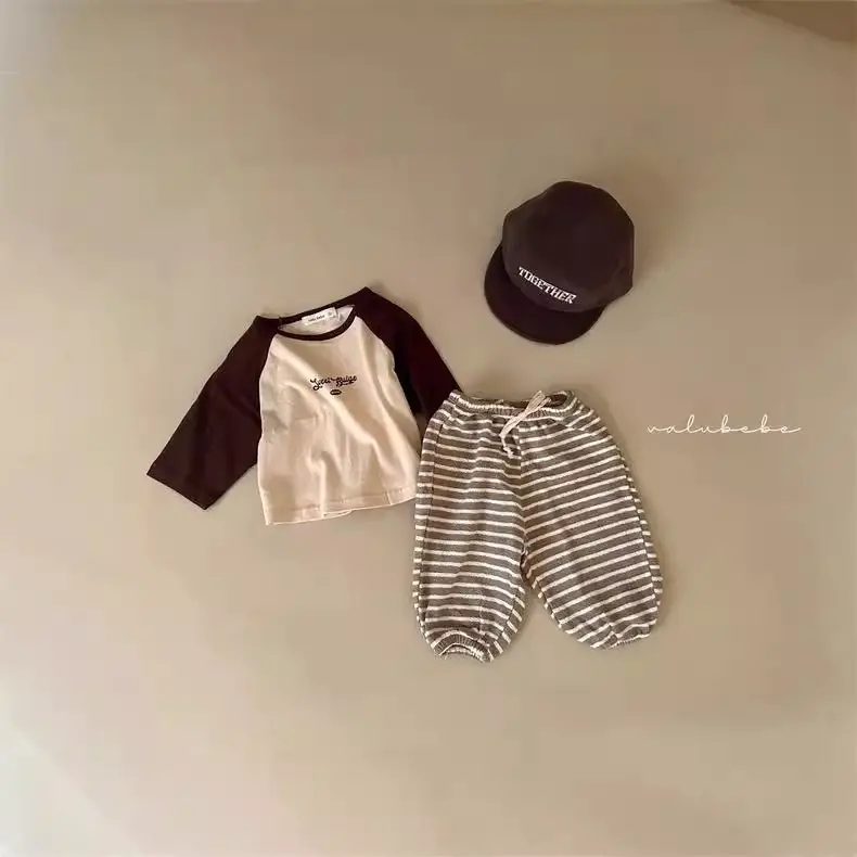 Boys' Cotton T-Shirt & Cap Set Spring Korean Style - Image 3