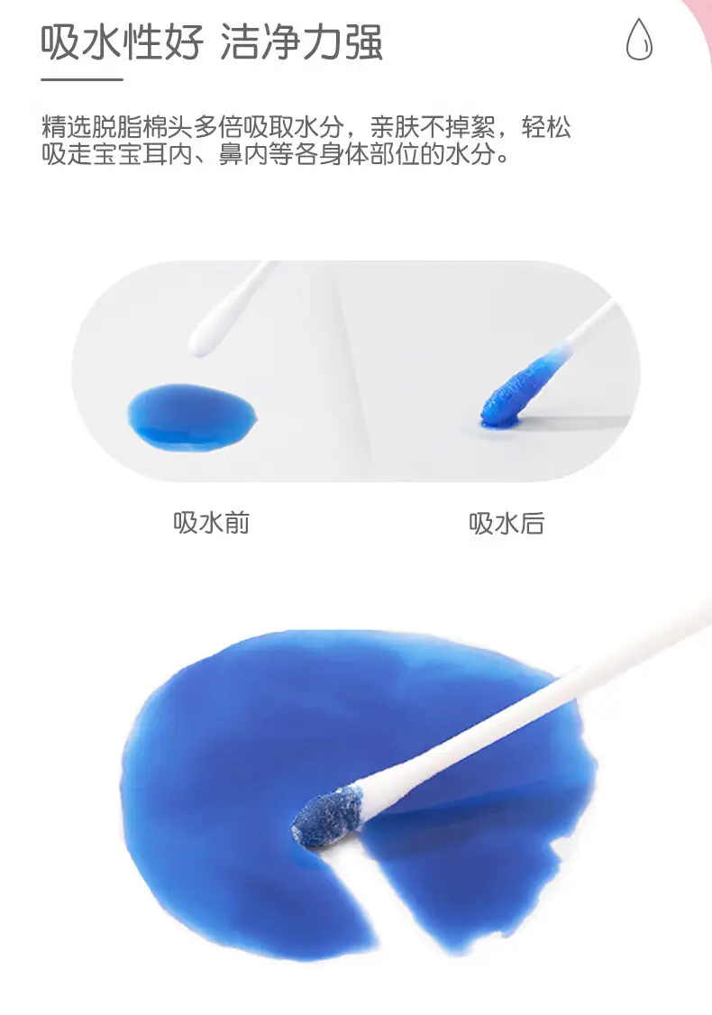 Pigeon Baby Cotton Ear Swabs 400pcs — feature 7