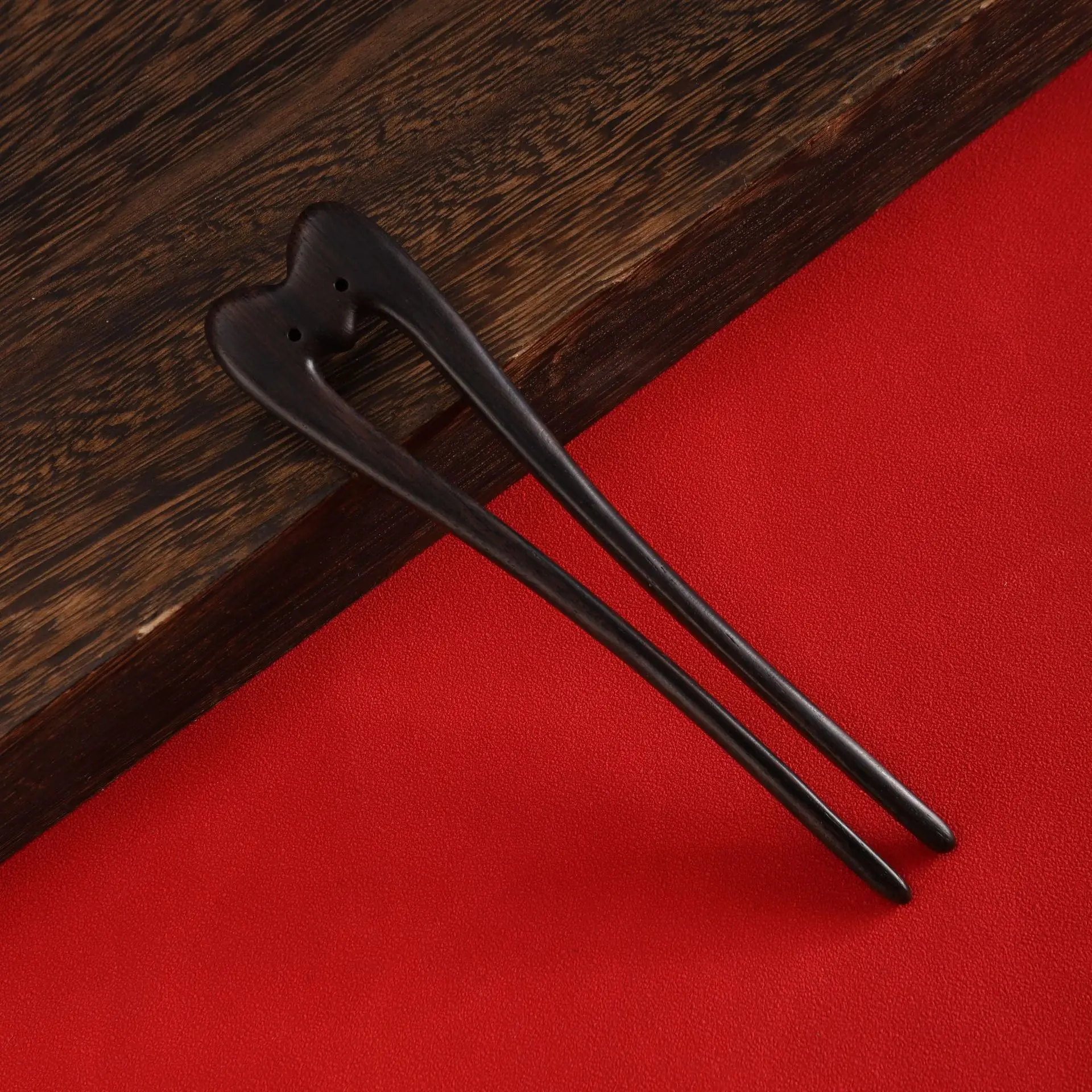 Handmade Sandalwood U-Shaped Hairpin Plate - Image 11