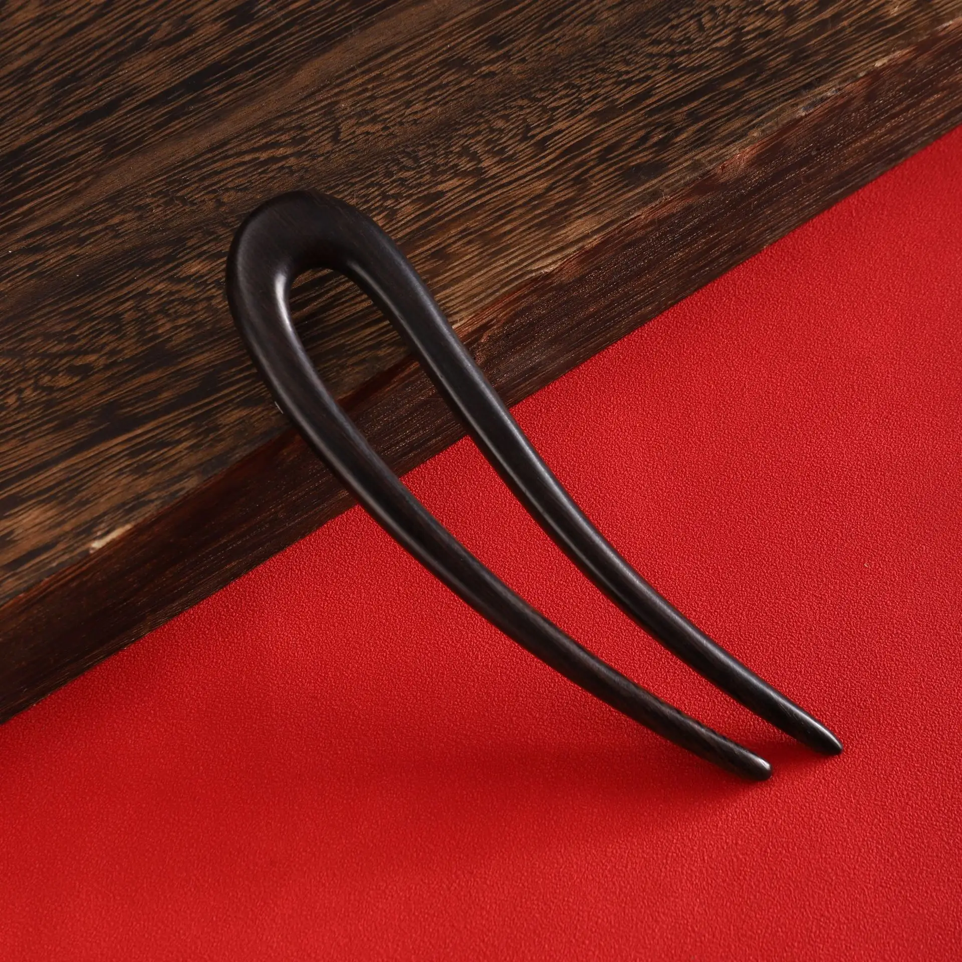 Handmade Sandalwood U-Shaped Hairpin Plate - Image 12