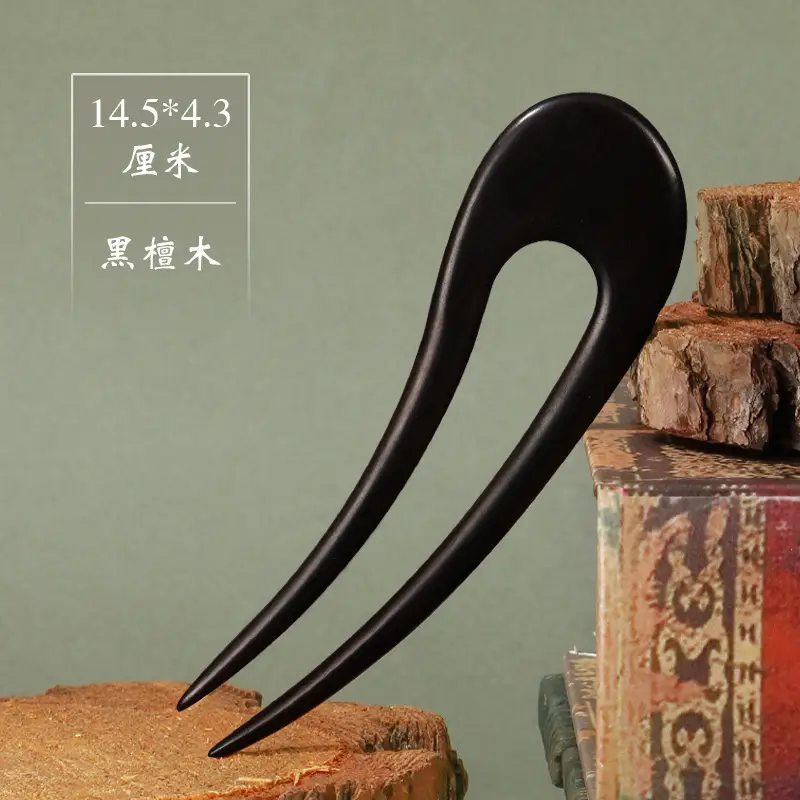 Big head bent double inserted Ebony [14.5*4.3]]
