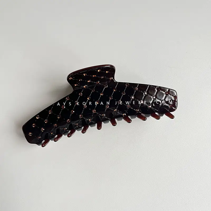 Oversized Rhinestone Hair Clips European American Shark Clip - Image 3