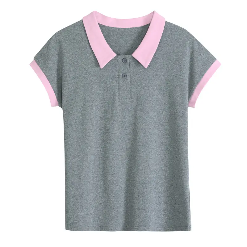 Women Cotton Polo Collar T-Shirt Summer New Style - Image 8