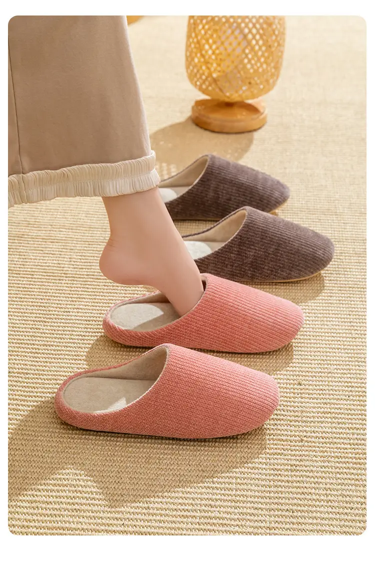 Japanese-Style Four-Season Silent Slippers for Women, Autumn and Winter Indoor Home Use, Non-Slip Soft Sole, Noiseless Maternity Cotton Slippers for Men — feature 14