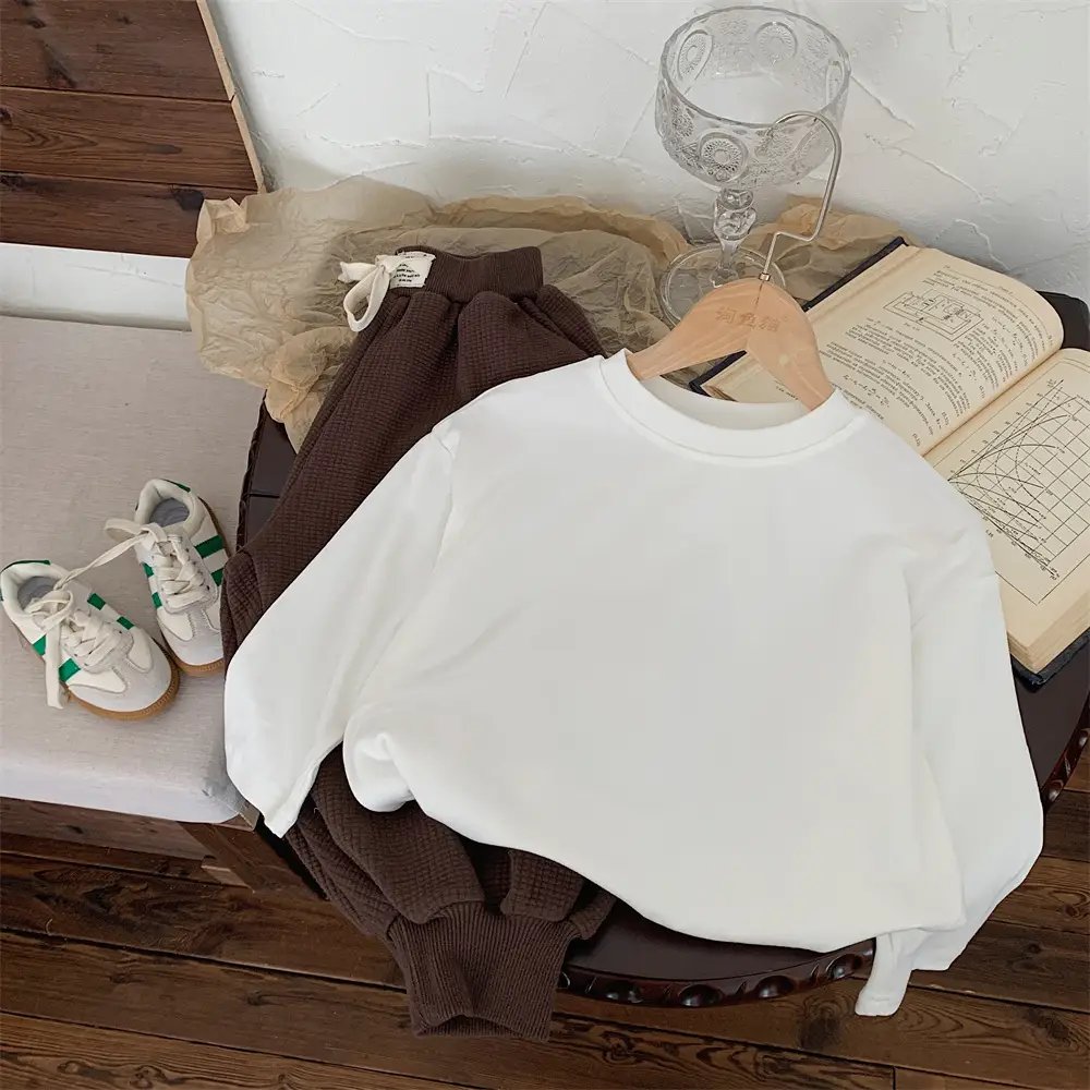 Kids T-Shirt Set Autumn Winter Long Sleeve Loose Fit — feature 2