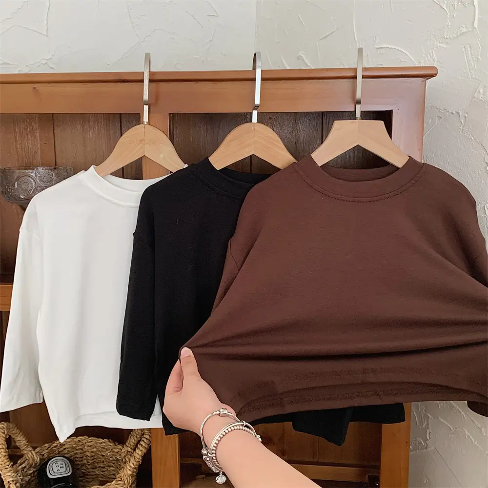Kids T-Shirt Set Autumn Winter Long Sleeve Loose Fit — feature 9