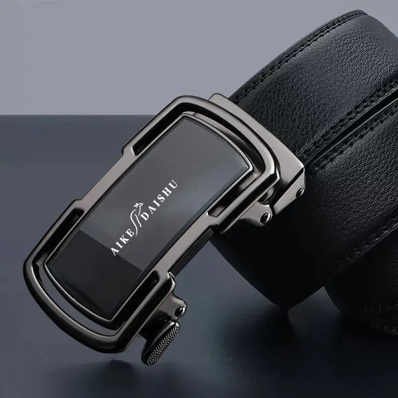 New Men's Automatic Buckle Cowhide Belt - Image 3
