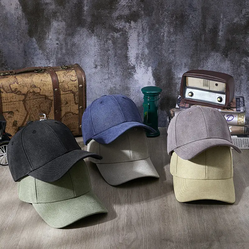 Men Blue Cotton Cap 2025 Spring Middle Age - Image 8