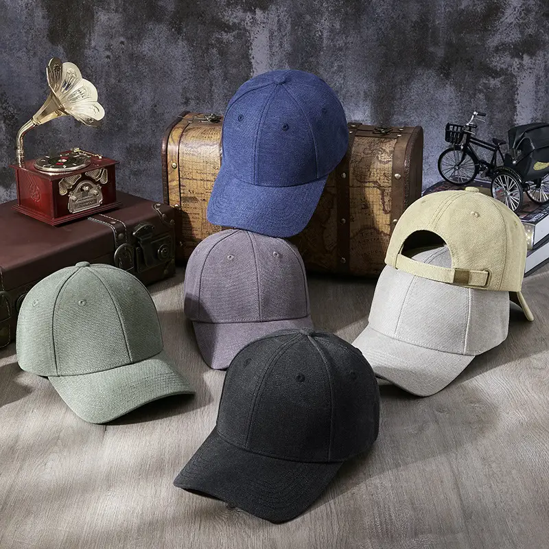 Men Blue Cotton Cap 2025 Spring Middle Age - Image 10