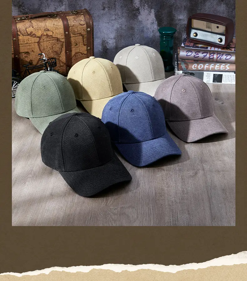 Men Blue Cotton Cap 2025 Spring Middle Age — feature 13