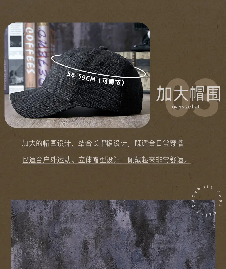 Men Blue Cotton Cap 2025 Spring Middle Age — feature 7