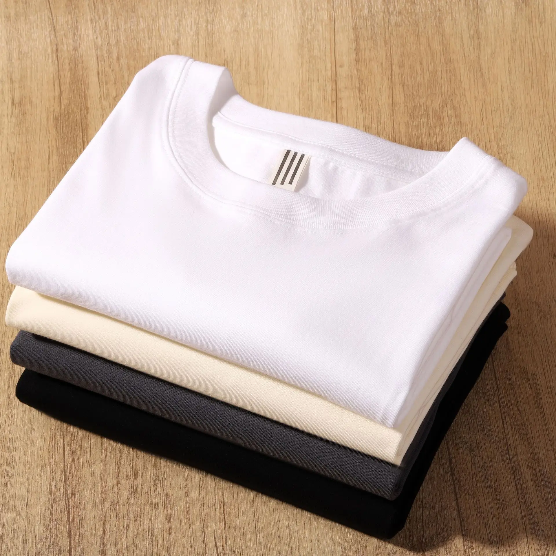 Men's Long Sleeve White T-Shirt 230g - Image 9