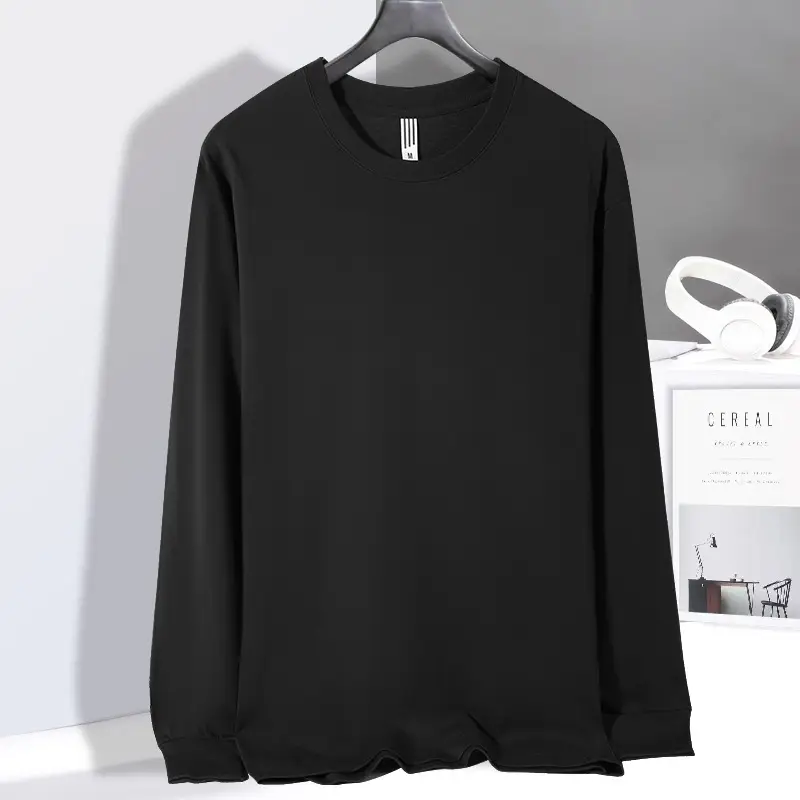 Men's Long Sleeve White T-Shirt 230g - Image 3