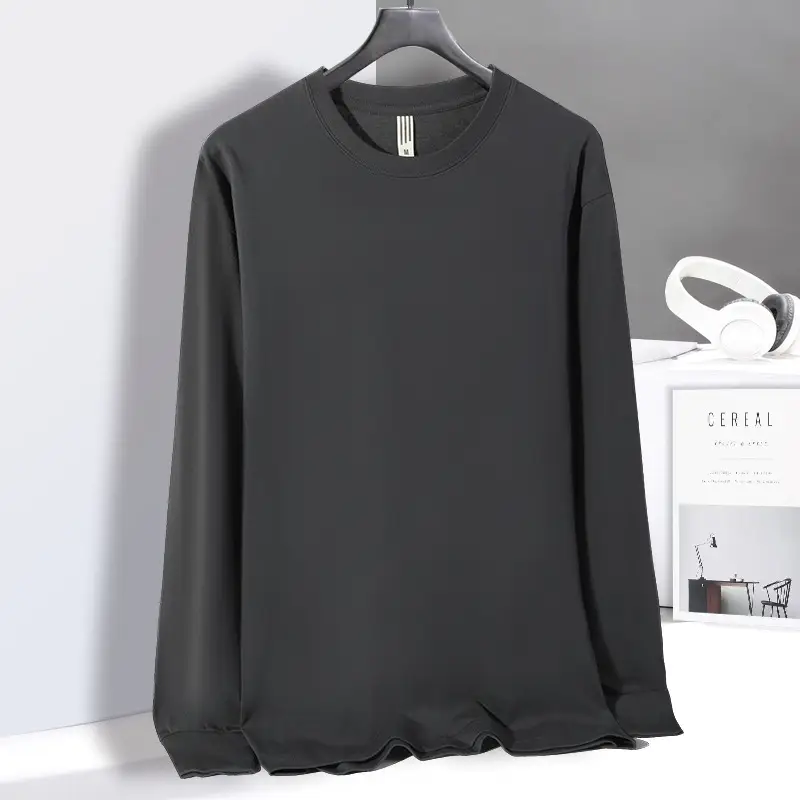 Men's Long Sleeve White T-Shirt 230g - Image 4