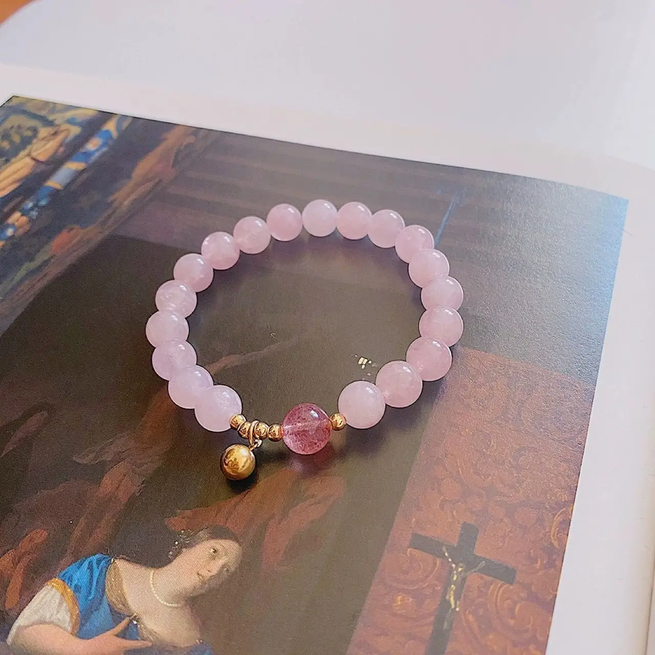 Heart Pink Crystal Bracelet for Women