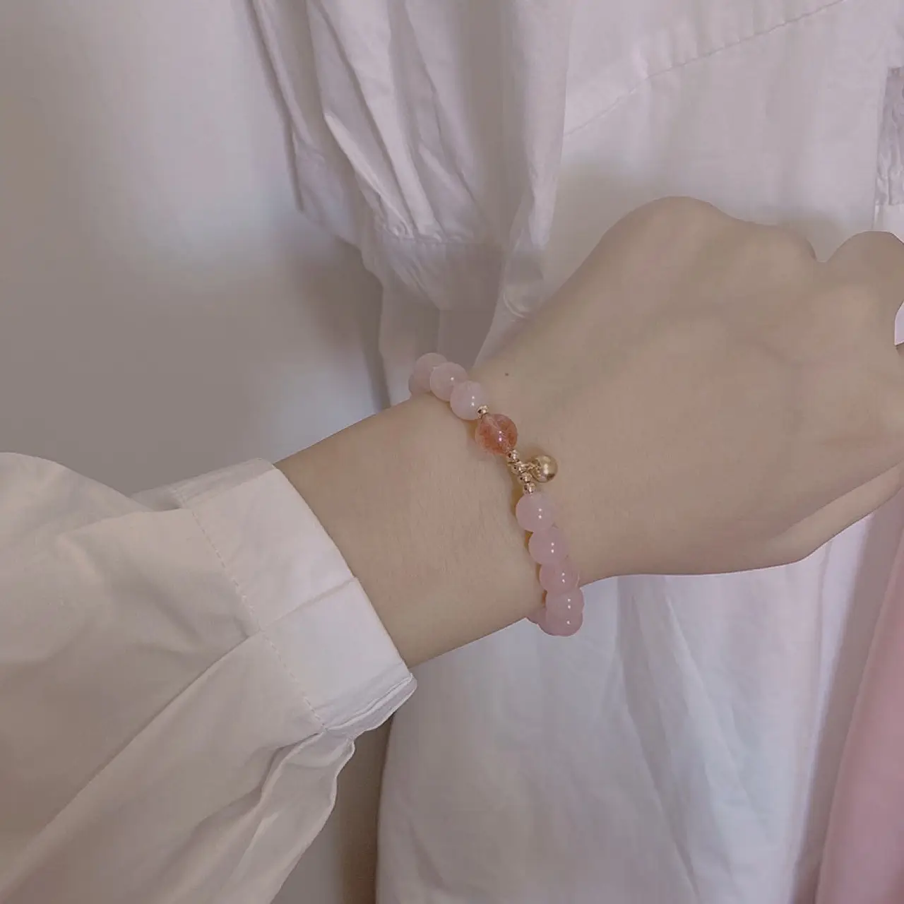Heart Pink Crystal Bracelet for Women