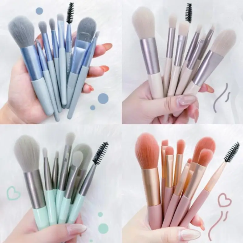 8 Piece Makeup Brush Set for Foundation, Eyeshadow, & Contour - Image 10