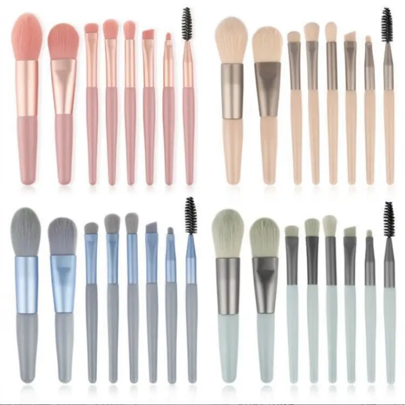 8 Piece Makeup Brush Set for Foundation, Eyeshadow, & Contour - Image 13