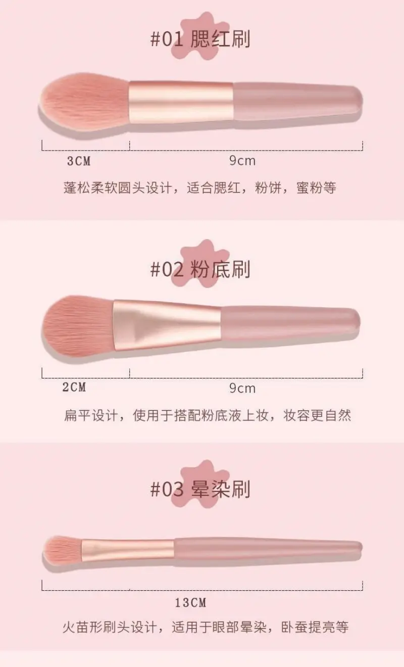 8 Piece Makeup Brush Set for Foundation, Eyeshadow, & Contour — feature 3