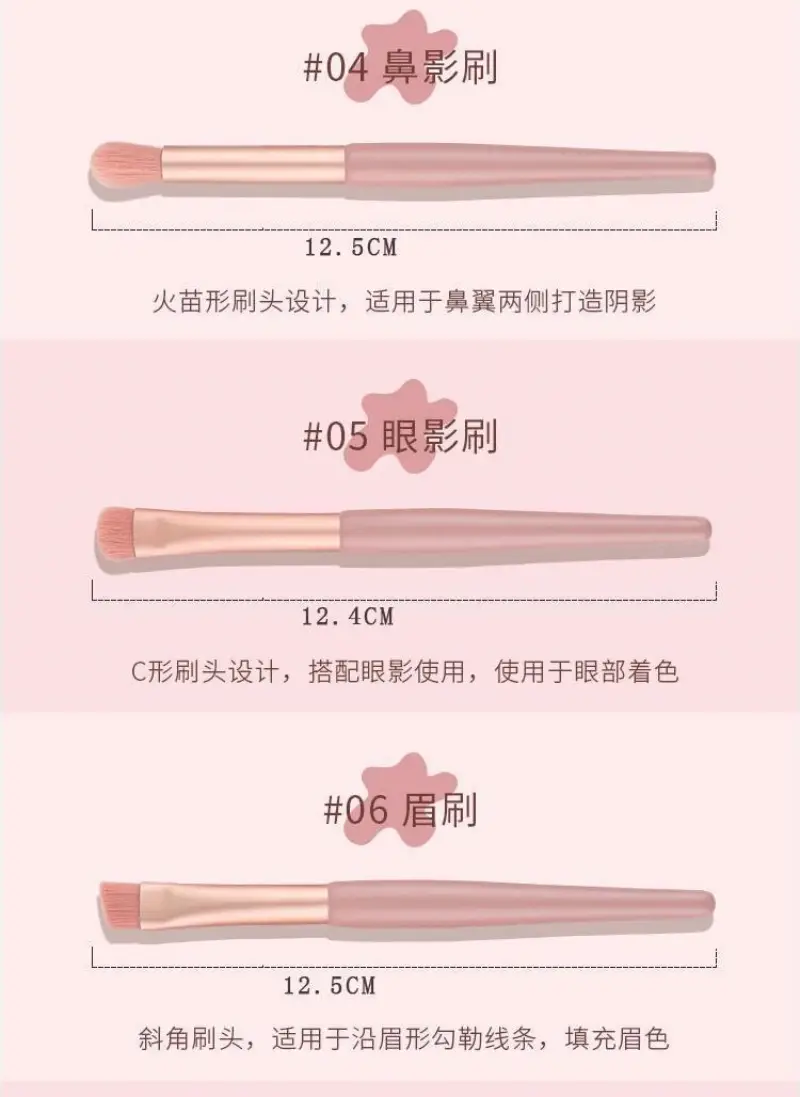 8 Piece Makeup Brush Set for Foundation, Eyeshadow, & Contour — feature 4