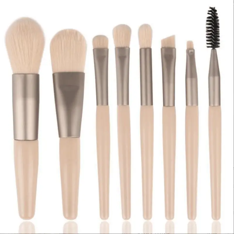 8 Piece Makeup Brush Set for Foundation, Eyeshadow, & Contour - Image 2