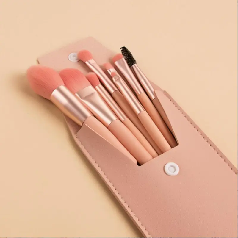 8 Piece Makeup Brush Set for Foundation, Eyeshadow, & Contour - Image 5