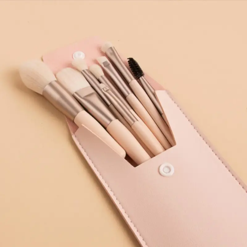 8 Piece Makeup Brush Set for Foundation, Eyeshadow, & Contour - Image 6