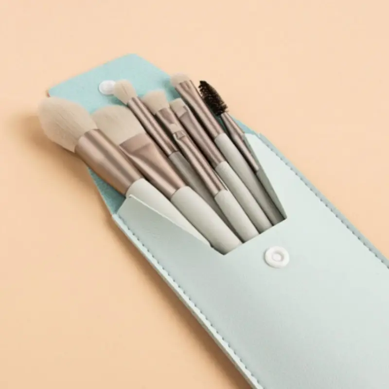 8 Piece Makeup Brush Set for Foundation, Eyeshadow, & Contour - Image 8