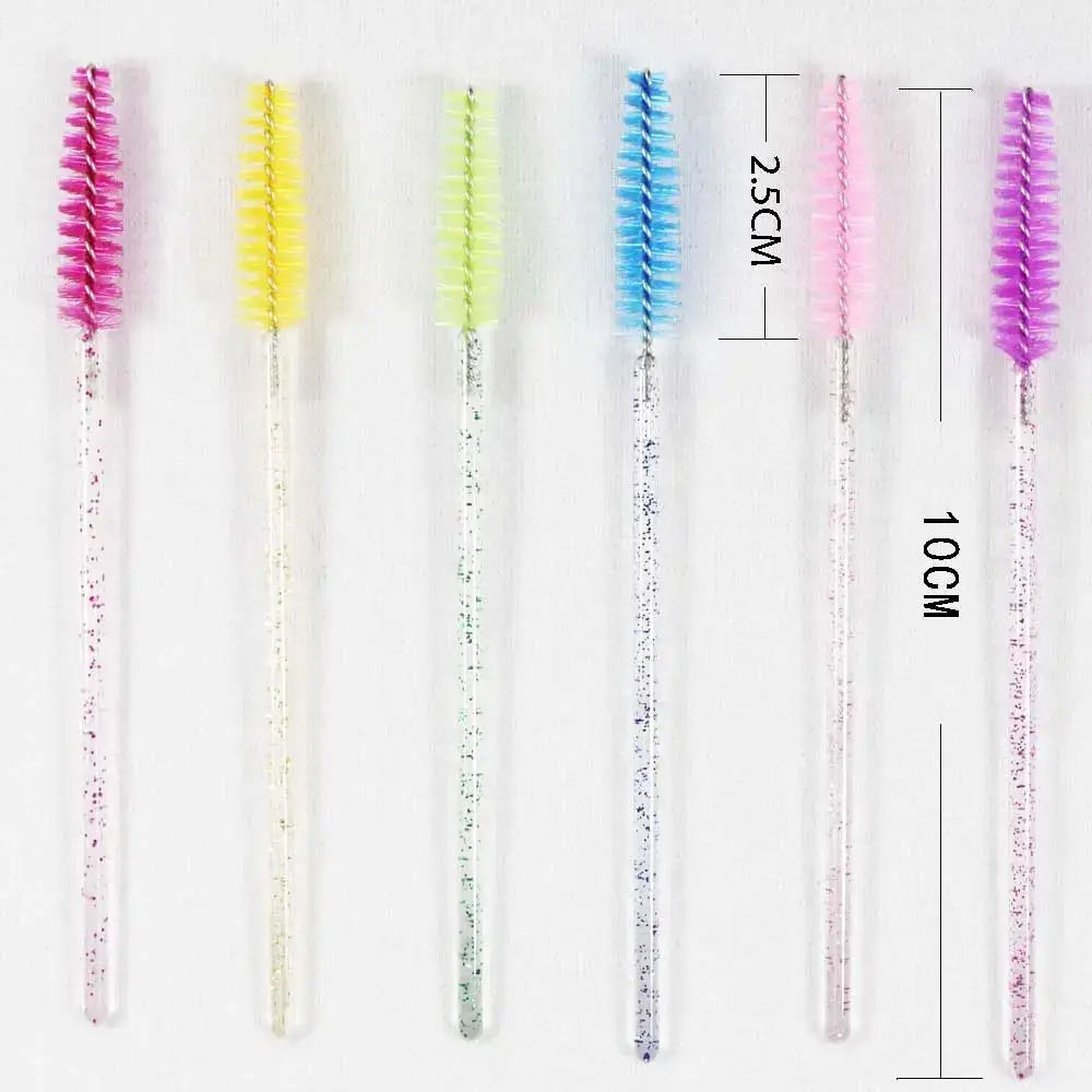 Disposable Crystal Rod Eyelash Brush Set of 6 Colors