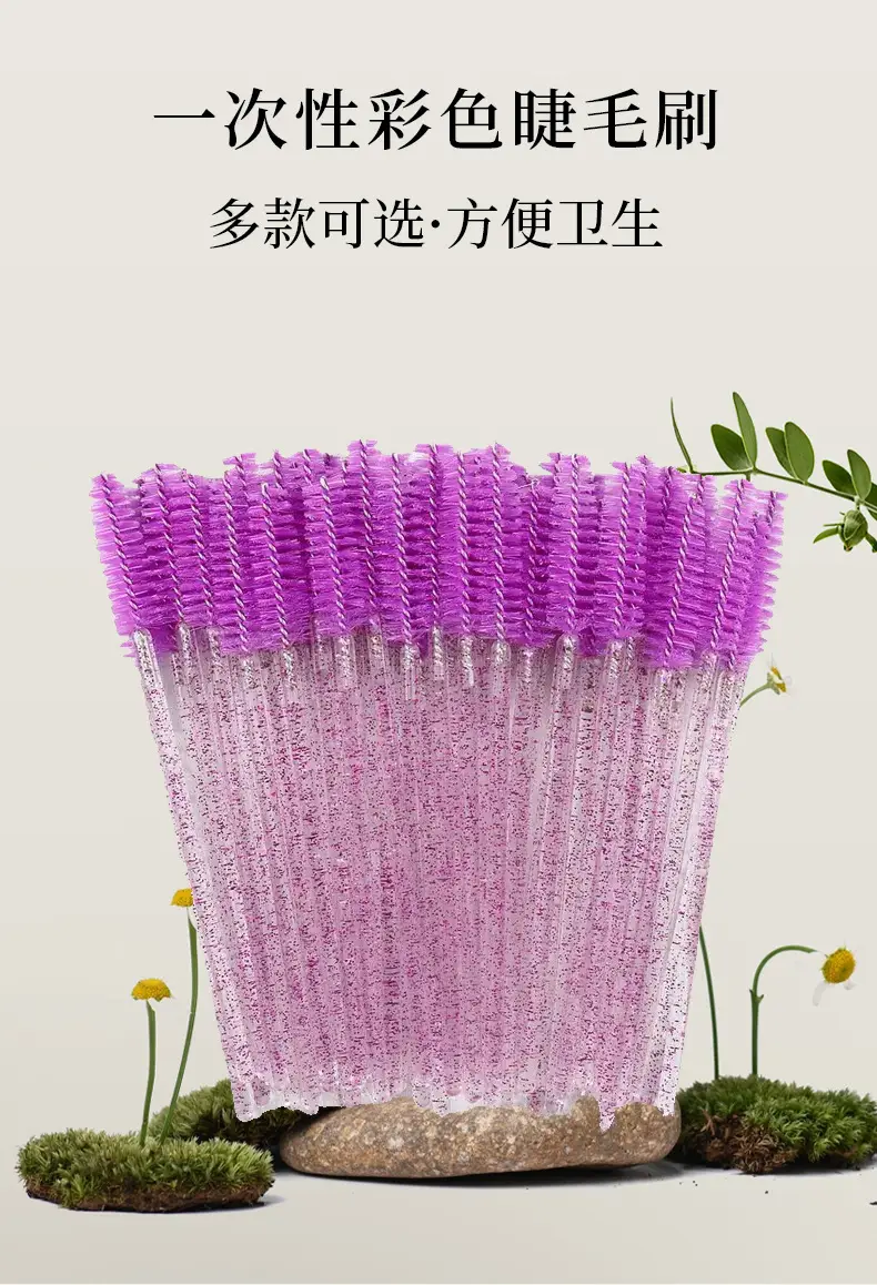 Disposable Crystal Rod Eyelash Brush Set of 6 Colors — feature 1