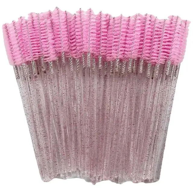 Disposable Crystal Rod Eyelash Brush Set of 6 Colors