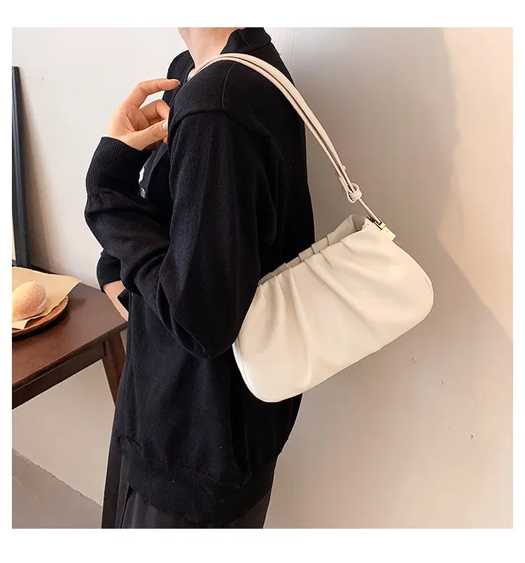 Korean Underarm Bag Women's Pleated Cloud Shoulder Crossbody — feature 12