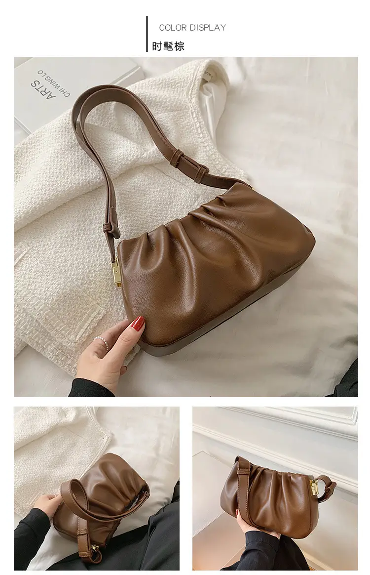 Korean Underarm Bag Women's Pleated Cloud Shoulder Crossbody — feature 17