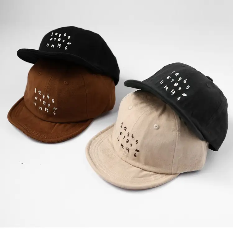 Brown Korean Style Peaked Cap with Japanese Harajuku Design - Image 4